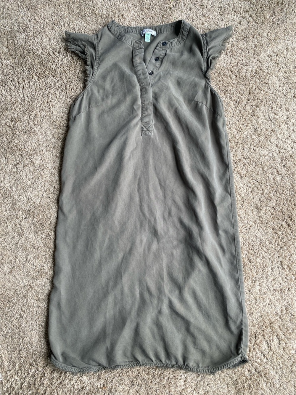 Susina Olive Sleeveless Mini Dress